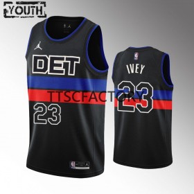Dres Detroit Pistons Jaden Ivey 23 Jordan 2022-23 Statement Edition Crno Swingman - Dječji